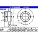 ATE 24.0128-0202.1 Bremsscheiben 2 Stück VW