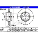 ATE 24.0122-0228.1 Bremsscheiben 2 Stück MERCEDES-BENZ