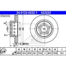 ATE 24.0122-0222.1 Bremsscheiben 2 Stück VW