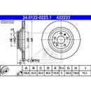 ATE 24.0122-0223.1 Bremsscheiben 2 Stück AUDI