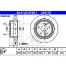 ATE 24.0120-0199.1 Bremsscheiben 2 Stück MERCEDES-BENZ