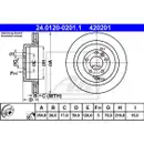 ATE 24.0120-0201.1 Bremsscheiben 2 Stück LAND ROVER