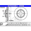 ATE 24.0124-0238.1 Bremsscheiben 2 Stück NISSAN