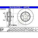 ATE 24.0124-0735.1 Bremsscheiben 2 Stück FORD