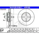 ATE 24.0125-0168.1 Bremsscheiben 2 Stück TOYOTA