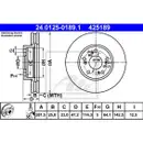 ATE 24.0125-0189.1 Bremsscheiben 2 Stück HONDA