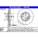 ATE 24.0126-0140.1 Bremsscheiben 2 Stück CITROËN