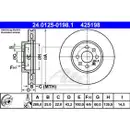 ATE 24.0125-0198.1 Bremsscheiben 2 Stück OPEL