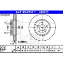 ATE 24.0126-0151.1 Bremsscheiben 2 Stück FORD