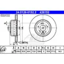 ATE 24.0126-0152.2 Bremsscheiben 2 Stück BMW