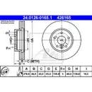 ATE 24.0126-0165.1 Bremsscheiben 2 Stück OPEL