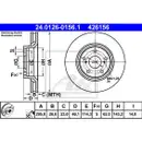 ATE 24.0126-0156.1 Bremsscheiben 2 Stück TOYOTA