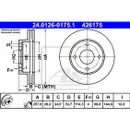 ATE 24.0126-0175.1 Bremsscheiben 2 Stück für NISSAN