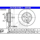 ATE 24.0126-0166.1 Bremsscheiben 2 Stück OPEL