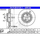 ATE 24.0128-0135.1 Bremsscheiben 2 Stück RENAULT