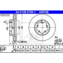 ATE 24.0128-0156.1 Bremsscheiben 2 Stück FORD
