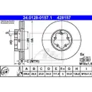 ATE 24.0128-0157.1 Bremsscheiben 2 Stück FORD