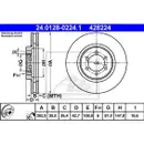 ATE 24.0128-0224.1 Bremsscheiben 2 Stück HYUNDAI