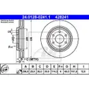 ATE 24.0128-0241.1 Bremsscheiben 2 Stück NISSAN