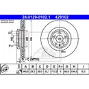 ATE 24.0129-0102.1 Bremsscheiben 2 Stück AUDI