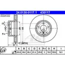 ATE 24.0130-0117.1 Bremsscheiben 2 Stück BMW