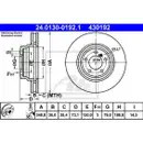 ATE 24.0130-0192.1 Bremsscheiben 2 Stück BMW