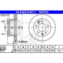 ATE 24.0322-0161.1 Power Disc Bremsscheiben 2 Stück für MERCEDES-BENZ
