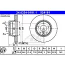 ATE 24.0324-0181.1 Power Disc Bremsscheiben 2 Stück BMW