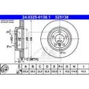 ATE 24.0325-0138.1 Power Disc Bremsscheiben 2 Stück BMW