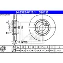 ATE 24.0326-0120.1 Power Disc Bremsscheiben 2 Stück PEUGEOT
