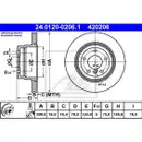 ATE 24.0120-0206.1 Bremsscheiben 2 Stück BMW