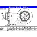 ATE 24.0120-0195.1 Bremsscheiben 2 Stück BMW