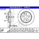 ATE 24.0116-0117.1 Bremsscheiben 2 Stück DAIHATSU