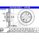 ATE 24.0124-0184.1 Bremsscheiben 2 Stück HYUNDAI