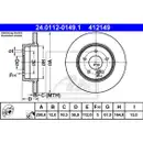 ATE 24.0112-0149.1 Bremsscheiben 2 Stück MERCEDES-BENZ