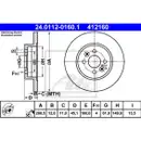 ATE 24.0112-0160.1 Bremsscheiben 2 Stück RENAULT