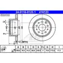 ATE 24.0116-0123.1 Bremsscheiben 2 Stück FIAT