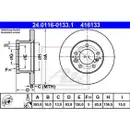 ATE 24.0116-0133.1 Bremsscheiben 2 Stück MERCEDES-BENZ