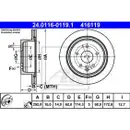 ATE 24.0116-0119.1 Bremsscheiben 2 Stück NISSAN