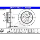 ATE 24.0116-0122.1 Bremsscheiben 2 Stück NISSAN