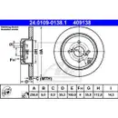 ATE 24.0109-0138.1 Bremsscheiben 2 Stück TOYOTA