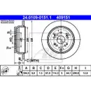 ATE 24.0109-0151.1 Bremsscheiben 2 Stück HONDA