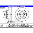 ATE 24.0109-0155.1 Bremsscheiben 2 Stück TOYOTA