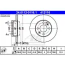 ATE 24.0112-0116.1 Bremsscheiben 2 Stück RENAULT