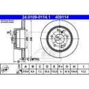 ATE 24.0109-0114.1 Bremsscheiben 2 Stück MERCEDES-BENZ