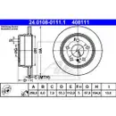 ATE 24.0108-0111.1 Bremsscheiben 2 Stück MERCEDES-BENZ