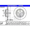 ATE 24.0112-0157.1 Bremsscheiben 2 Stück OPEL