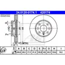 ATE 24.0120-0174.1 Bremsscheiben 2 Stück OPEL