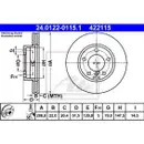ATE 24.0122-0115.1 Bremsscheiben 2 Stück BMW