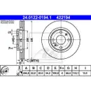 ATE 24.0122-0194.1 Bremsscheiben 2 Stück CITROËN
